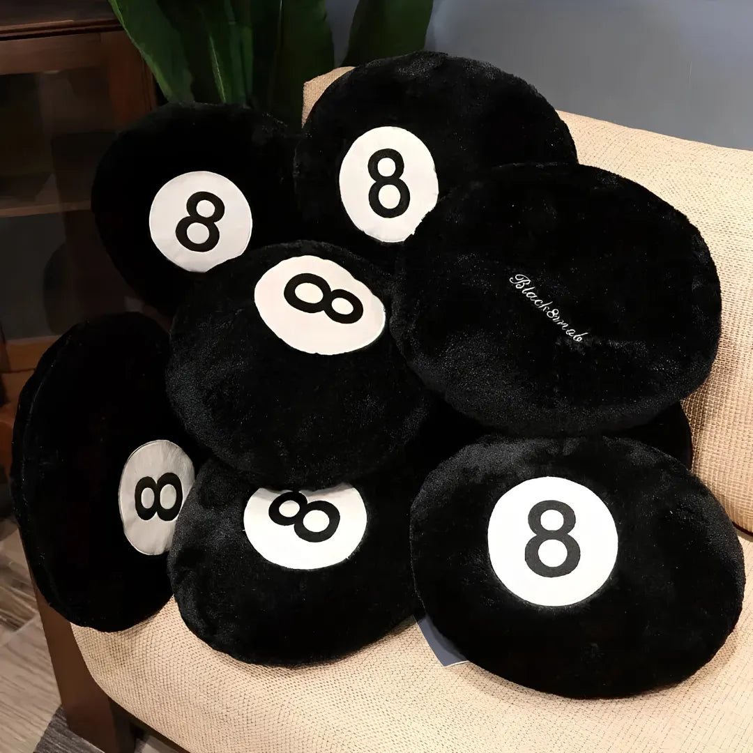 Almofada Decorativa Bola 8 de Bilhar – Macia, Criativa e Estilosa | Sono Leve