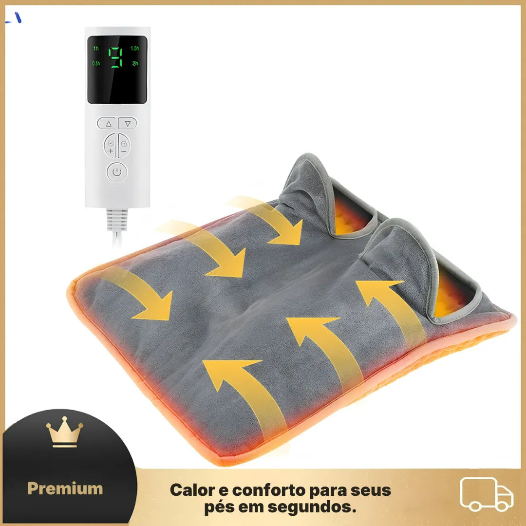 Aquecedor Elétrico para Pés – Macio, Portátil e Lavável | Sono Leve