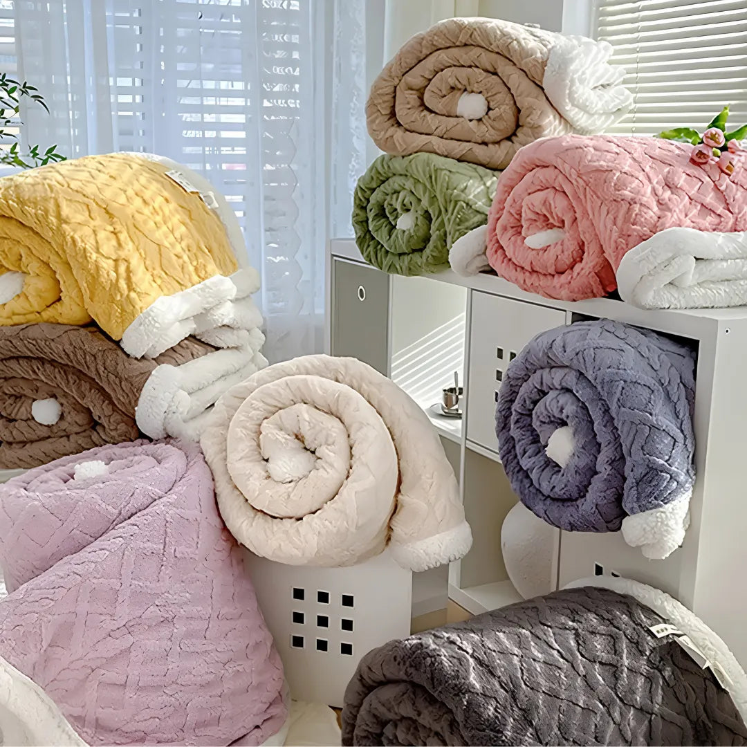 Manta de Lã Coral Fleece – Macia, Quente e Aconchegante | Sono Leve