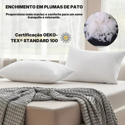 Almofada 45x45 cm – Macia, Cheia e Confortável | Sono Leve