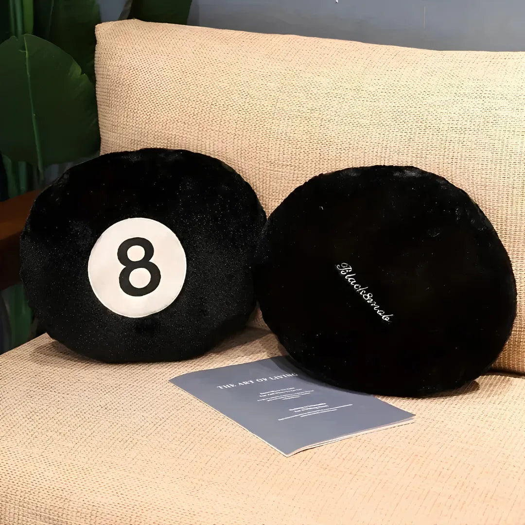 Almofada Decorativa Bola 8 de Bilhar – Macia, Criativa e Estilosa | Sono Leve