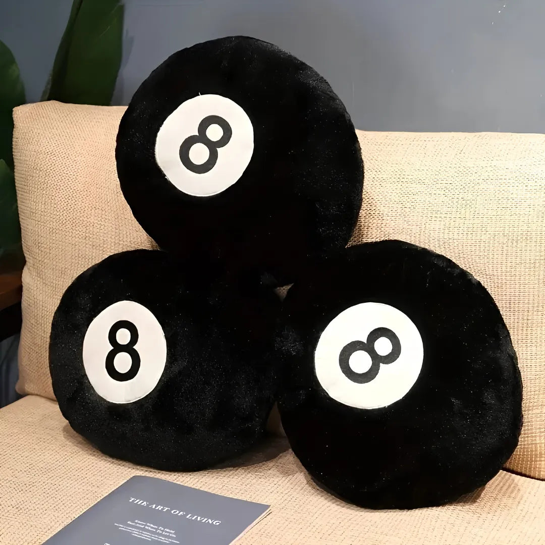 Almofada Decorativa Bola 8 de Bilhar – Macia, Criativa e Estilosa | Sono Leve