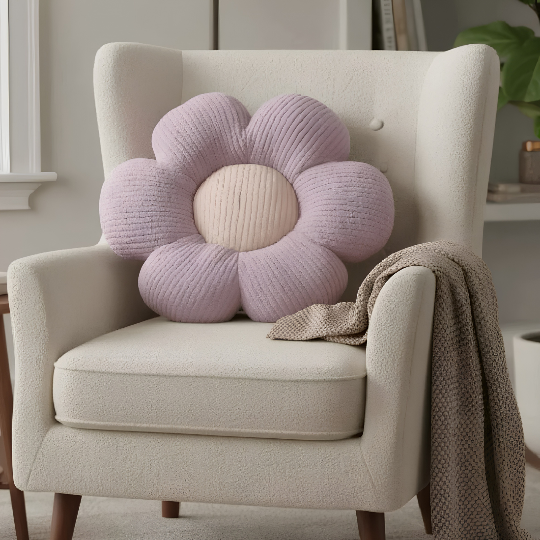 Almofada Flor 40 cm – Macia, Decorativa e Confortável | Sono Leve