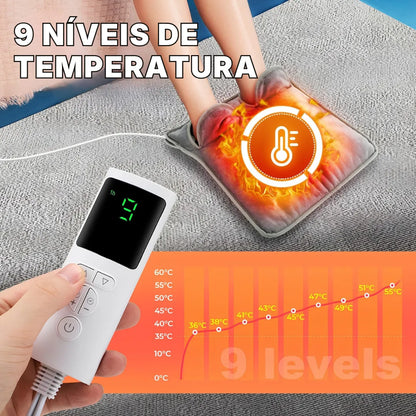 Aquecedor Elétrico para Pés – Macio, Portátil e Lavável | Sono Leve