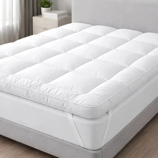 Capa Acolchoada Pillow Top Premium Plume Extra Macia Para Colchão 400 Fios | Leve Sonho
