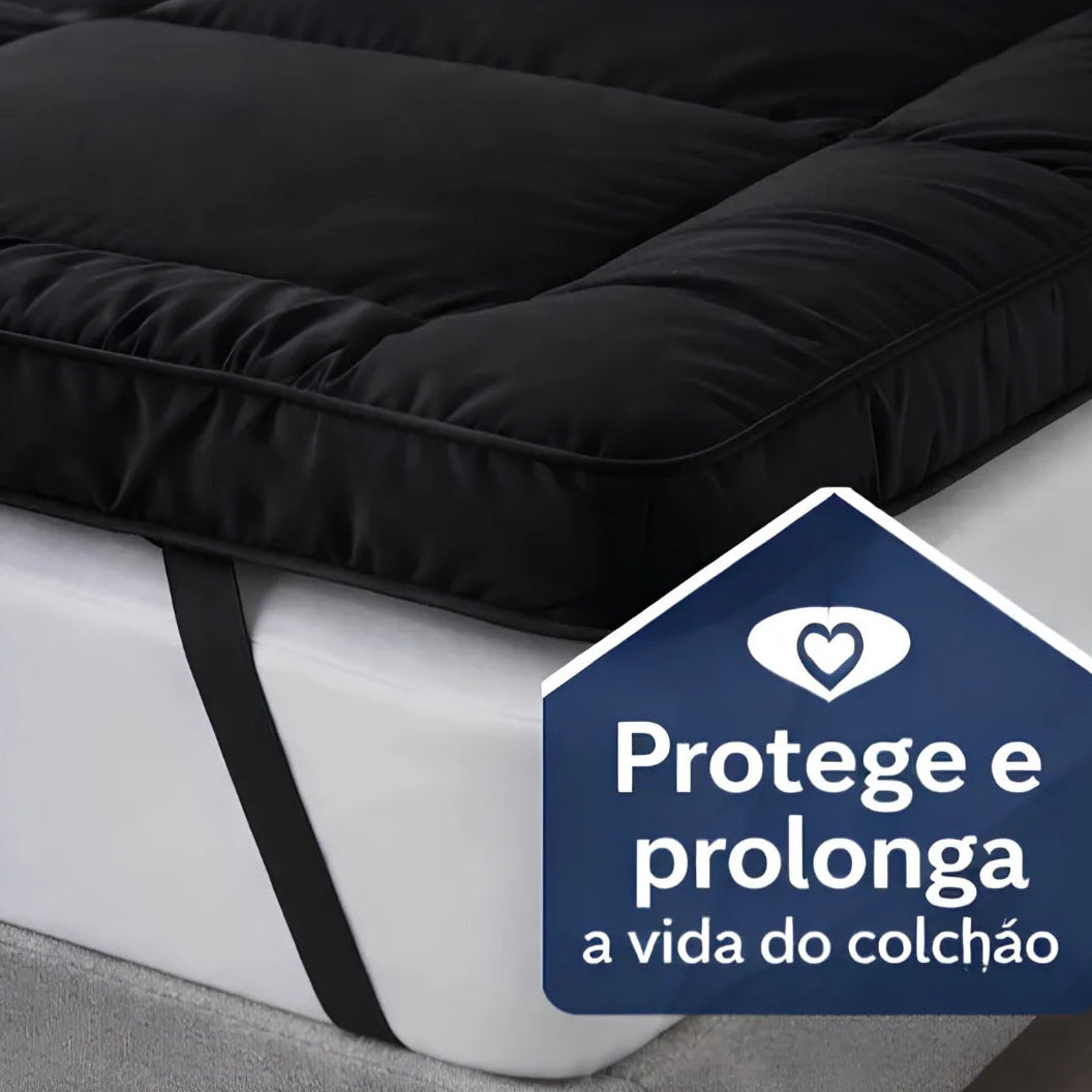 Capa Acolchoada Pillow Top Premium Plume Extra Macia Para Colchão 400 Fios | Leve Sonho