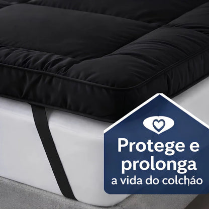 Capa Acolchoada Pillow Top Premium Plume Extra Macia Para Colchão 400 Fios | Leve Sonho