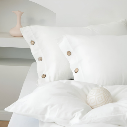 Conjunto Capa de Edredom 3 Peças 100% Algodão – Macio, Leve e Elegante | Sono Leve