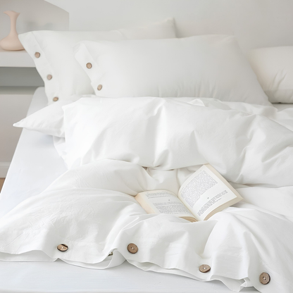 Conjunto Capa de Edredom 3 Peças 100% Algodão – Macio, Leve e Elegante | Sono Leve