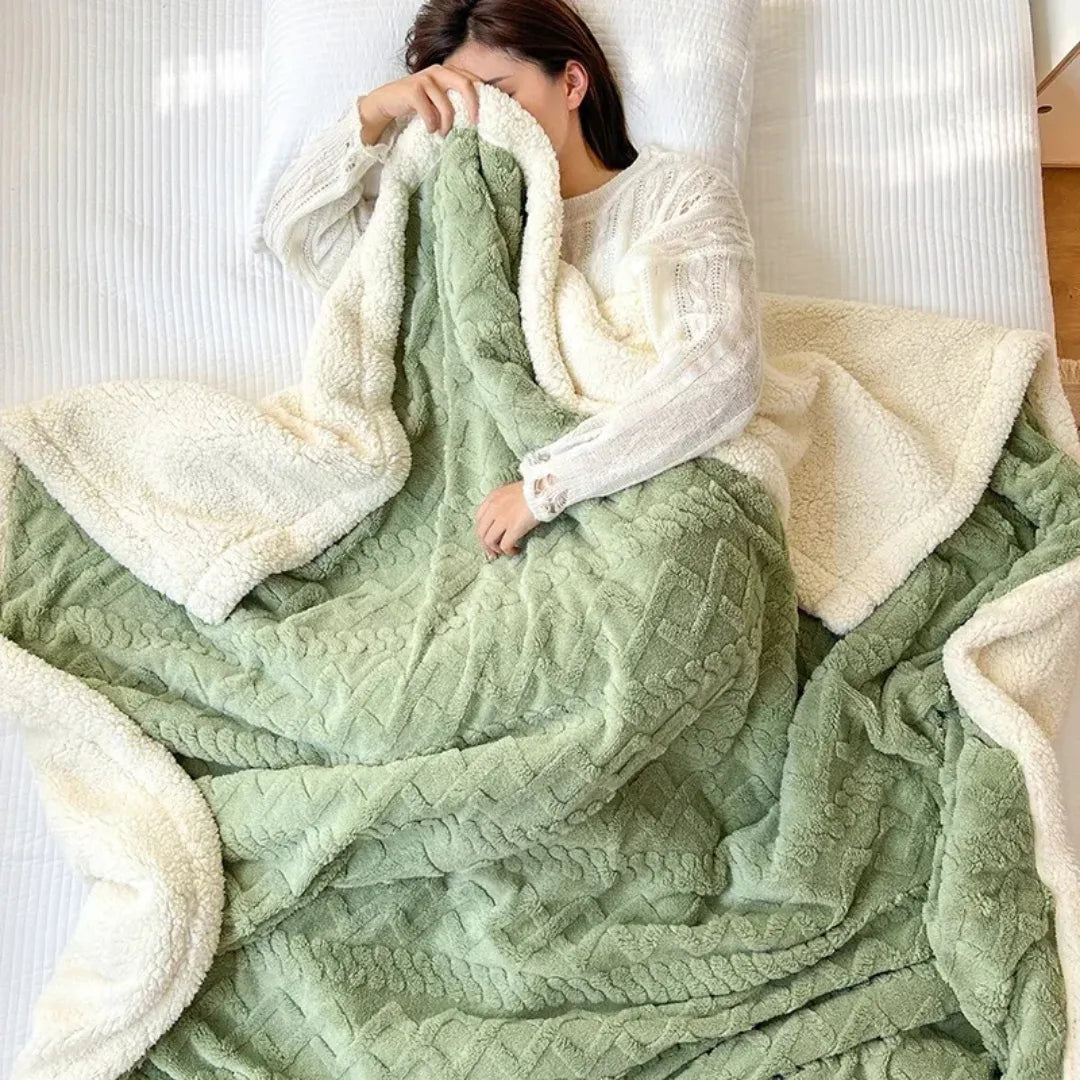 Manta de Lã Coral Fleece – Macia, Quente e Aconchegante | Sono Leve