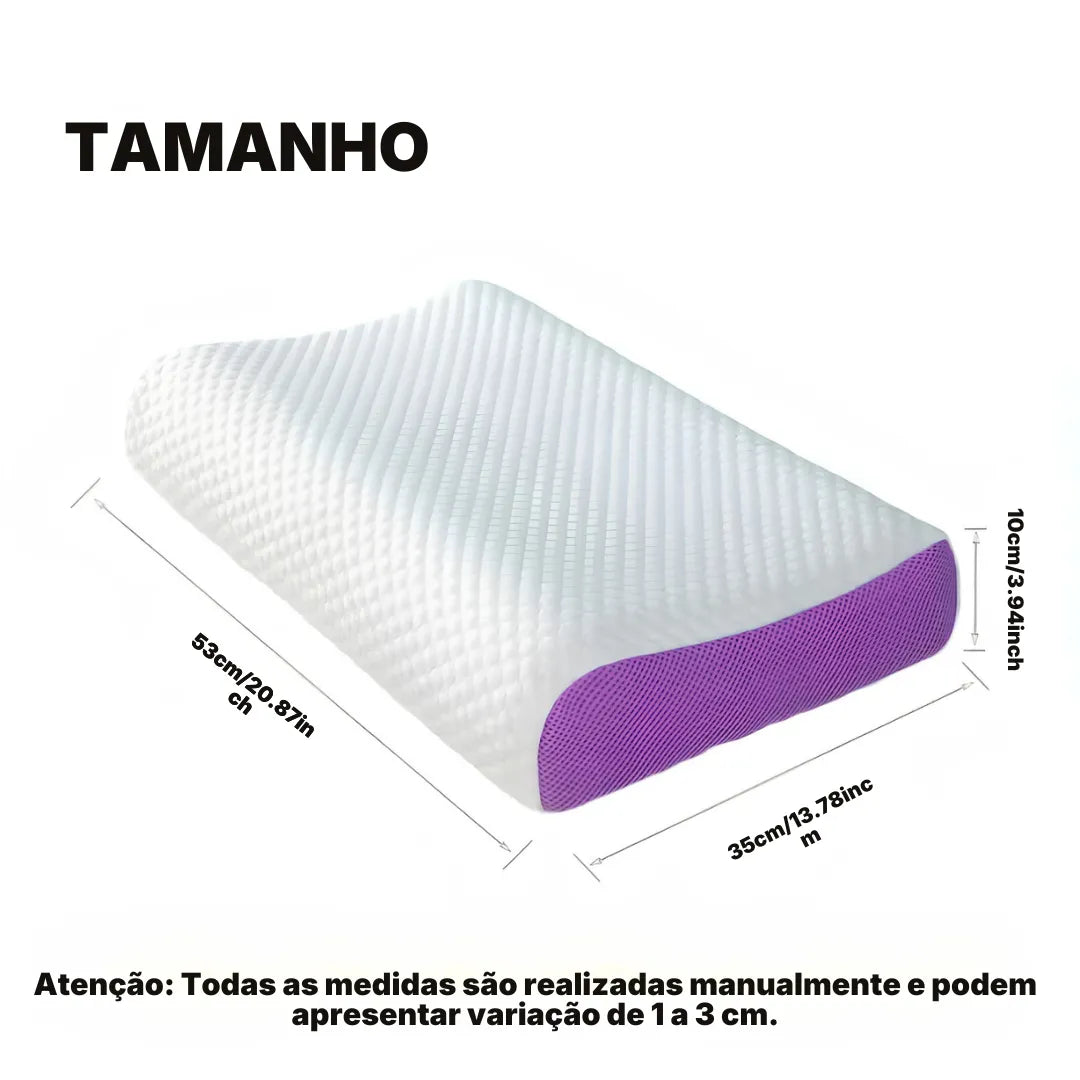 Travesseiro Cervical TPE Air Layer – Respirável, Lavável e Confortável | Sono Leve
