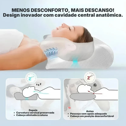 Travesseiro Ortopédico Cervical em Espuma Memory Foam | Sono Leve