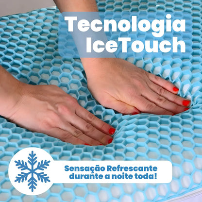 Travesseiro SkinIce IceTouch Refrescante Extra Macio Para Pele Sensível | Leve Sonho
