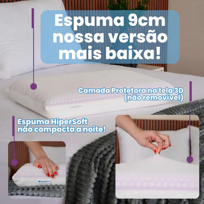 Travesseiro SkinIce IceTouch Refrescante Extra Macio Para Pele Sensível | Leve Sonho