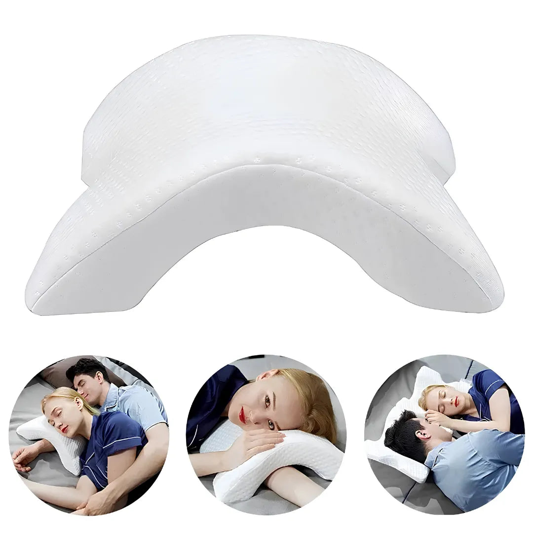 Travesseiro para Dormir Abraçado Anti-Pressão – Memory Foam, Anatômico e Confortável | Sono Leve