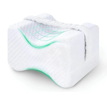 Travesseiro para Joelhos Memory Foam – Anatômico, Macio e Confortável | Sono Leve