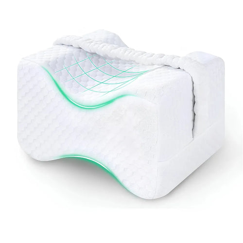 Travesseiro para Joelhos Memory Foam – Anatômico, Macio e Confortável | Sono Leve